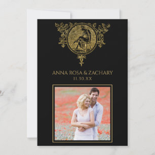 *~* Victoriaans QR FOTO RSVP AR6 huwelijk Kaart