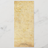 Victoriaans   Receptiemenu Menu (Achterkant)