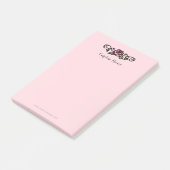 Victoriaans Red Rose Romantisch handgetekend Post-it® Notes (Schuin)