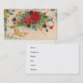  Victoriaans Red Roses Visitekaartje (Voorkant / Achterkant)