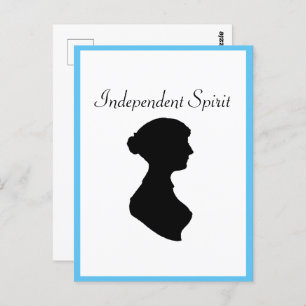 Victoriaans Regency Vrouw Silhouet Onafhankelijk Briefkaart