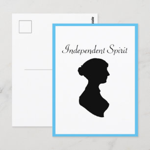 Victoriaans Regency Vrouw Silhouet Onafhankelijke  Briefkaart