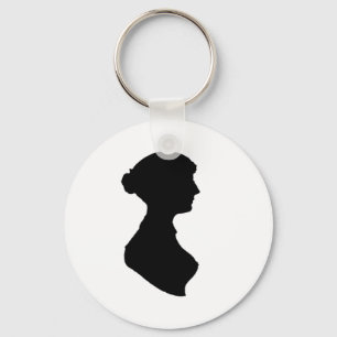 Victoriaans Regency Vrouw Silhouet Onafhankelijke Sleutelhanger