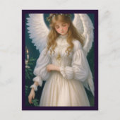 Victoriaans  Retro Christmas Angel Briefkaart (Voorkant)