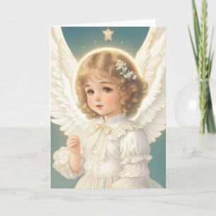 Victoriaans  Retro Christmas Angel Holiday Kaart