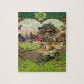 Victoriaans  Retro Irish St. Patrick's Day Legpuzzel (Verticaal)