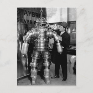 Victoriaans robot-duiksoep Briefkaart