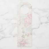 Victoriaans Rocking Horse en Poinsettia Kerstmis Flessenhanger (Achterkant)