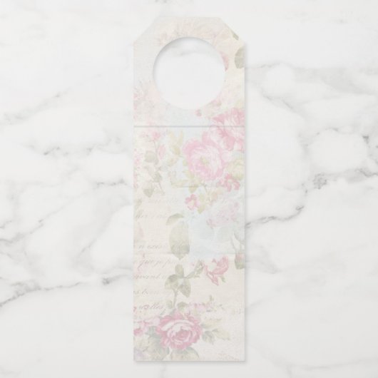 Victoriaans Rocking Horse en Poinsettia Kerstmis Flessenhanger (Achterkant)