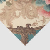 Victoriaans Rococo Key Decoupage Papier – Roze Roo (Detail)