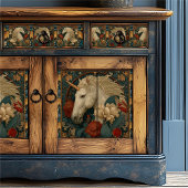 Victoriaans Rode Bloemen William Morris Style Eenh Tissuepapier