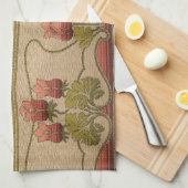 Victoriaans rode flesjes theedoek (Quarter Fold)