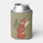 Victoriaans rode kerstmanenboom Blikjeskoeler (Blikje Voorkant)