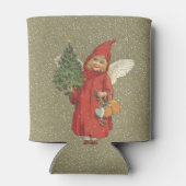 Victoriaans rode kerstmanenboom Blikjeskoeler (Achterkant)