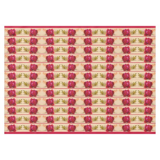 Victoriaans rode roos tafelkleed (Voorkant (Horizontaal))