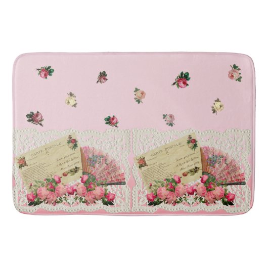 Victoriaans Romance - Antiek ventilator,  Briefkaa Badmat (Voorkant)