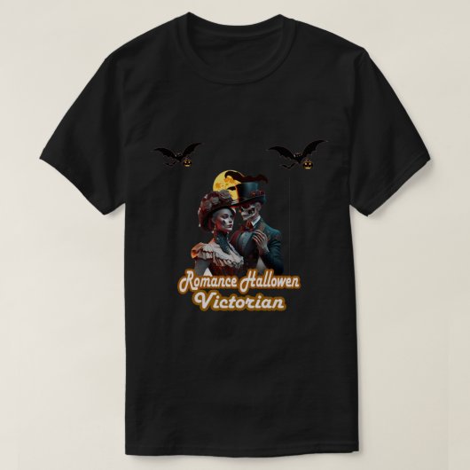 Victoriaans Romance Hallowen V-hals T-shirt (Design voorkant)