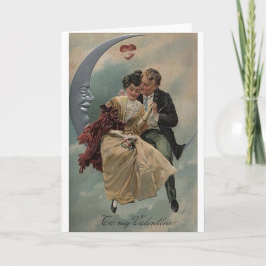 Victoriaans Romance Valentijnsdag Card Feestdagen Kaart (Voorkant)