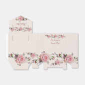  Victoriaans romantische roze rozen dank u Bedankdoosjes (Uitgevouwen)