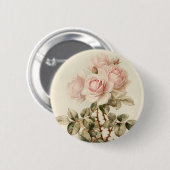  Victoriaans Romantische Rozen Ronde Button 5,7 Cm (Voorkant /achterkant)