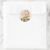 Victoriaans Romantische Rozen Ronde Sticker (Tas)