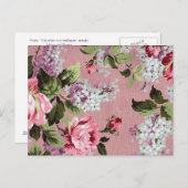 Victoriaans Roos Briefkaart (Voorkant / Achterkant)