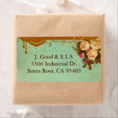 Victoriaans Roos Elegant Custom Labels (Insitu)