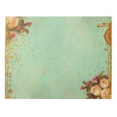 Victoriaans Roos elegant papierpad Notitieblok (Voorkant)
