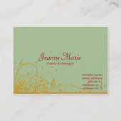 Victoriaans Roos Elegante Visitekaartjes (Achterkant)