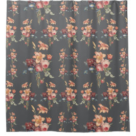 Victoriaans Roos en Lily Bouquet Douchegordijn