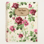 Victoriaans roos patroon aangepaste naam Planner (Voorkant)