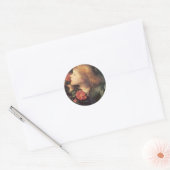 Victoriaans Roos Ronde Sticker (Envelop)