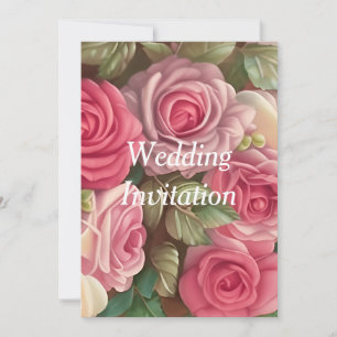 Victoriaans Roos Tuin - Wedding Bouquet Kaart