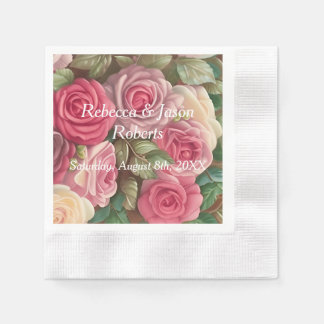 Victoriaans Roos Tuin - Wedding Bouquet Servet