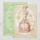 Victoriaans Roos - uitnodiging op zaterdag (Voorkant / Achterkant)