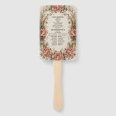 Victoriaans Royal Elegance bruiloft Handwaaier (Achterkant)