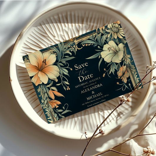 Victoriaans Royal Elegance bruiloft Save The Date