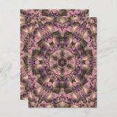 Victoriaans roze Antiek Briefkaart (Voorkant / Achterkant)