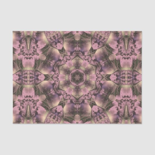 Victoriaans roze Antiek Tissuepapier (Voorkant)