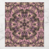 Victoriaans roze Antiek Wijn Etiket (Enkel label)