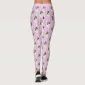  Victoriaans Roze Cameo Pattern Yoga Leggings (Achterkant)