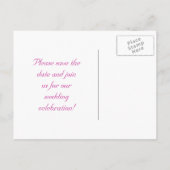 Victoriaans roze en gele rozen Save the Date Kaart (Achterkant)