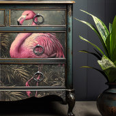 Victoriaans Roze Flamingo  Illustratie Tissuepapier