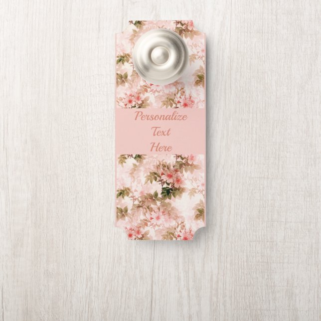  Victoriaans Roze Floral Elegant Chic Pattern (Op knop)