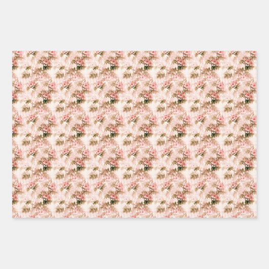  Victoriaans Roze Floral Elegant Chic Pattern Inpakpapier Vel (Voorkant 3)