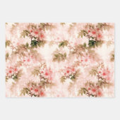  Victoriaans Roze Floral Elegant Chic Pattern Inpakpapier Vel (Voorkant)