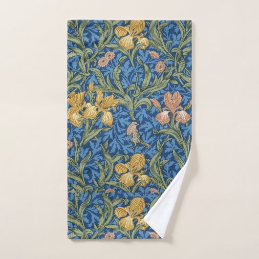 Victoriaans roze & goudris op blauw Bad Handdoek (Handdoek)