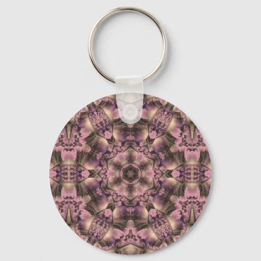 Victoriaans roze Mauve Elegant Sleutelhanger (Voorkant)