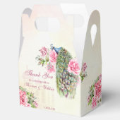 Victoriaans roze rozen bedankdoosjes (Geopend)