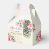 Victoriaans roze rozen bedankdoosjes (Voorkant Zijde)